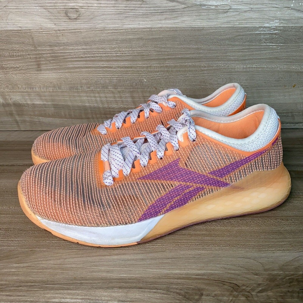 Reebok Womens CrossFit Nano 9 Size 8 Crosstraining Shoes Crossfit Sunglow Grape